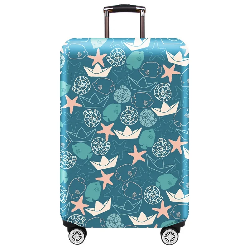 Elasticity Travel Luggage Cover for 18-32 Inch Plant Print Traveling Essentials Accessories Trolley Protective Suitcase Case