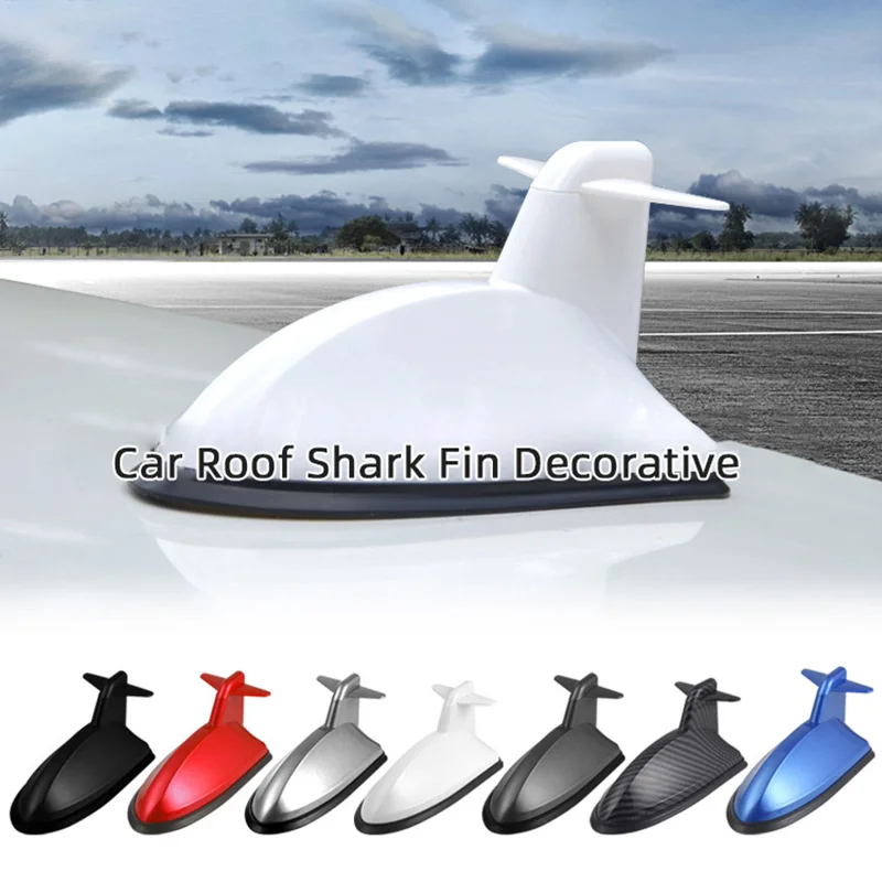 Universal Styling Fashion Car Shark Fin,Aerial Antenna Car Toppers Rear Wing Radio Fm Antenna Signal Amplifier Auto Accessories