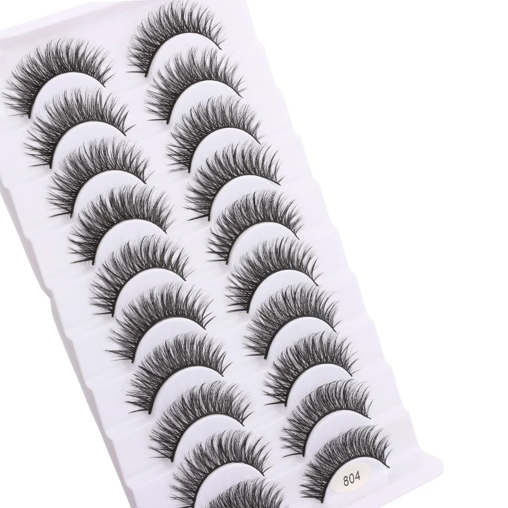 Faux cils complets faits à la main, sans cruauté, naturels et longs, outils de maquillage pour les yeux, extensions de cils