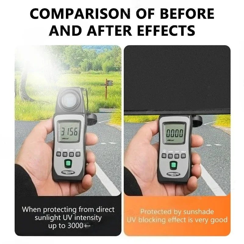 نافذة جانبية الشمس الظل 4-Layer سيارة الشمس الظل غطاء الجانب نافذة الشمس حماية 99.9% الأشعة فوق البنفسجية حجب ستائر قابلة للطي #3
