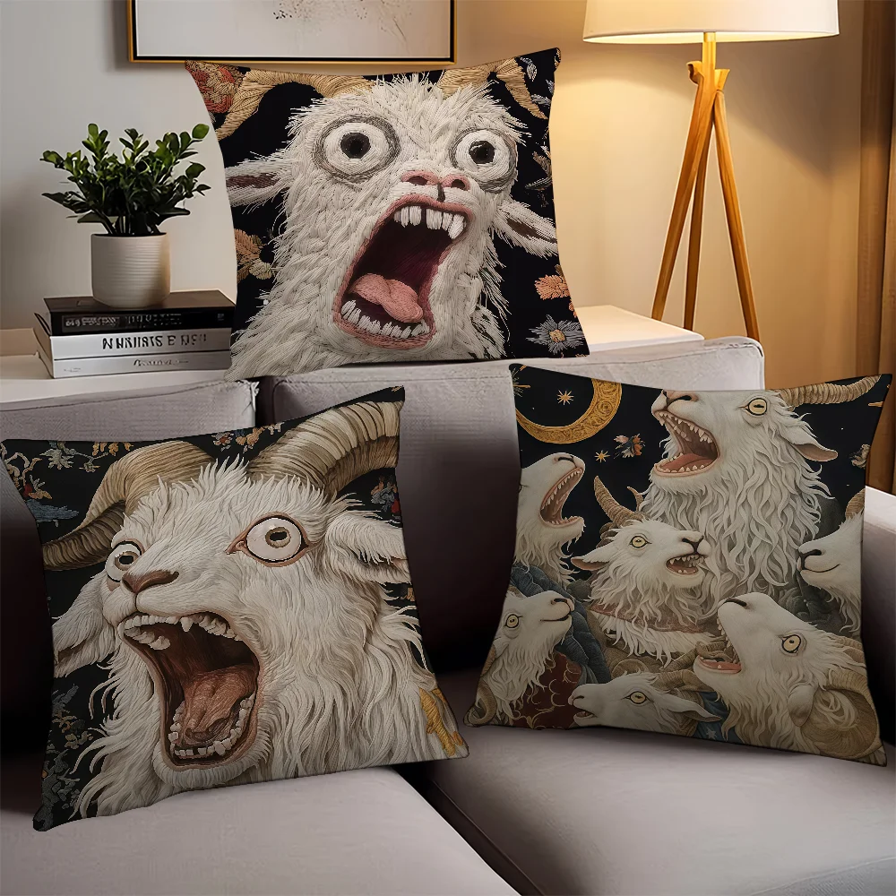 Screaming Goat cushion cover Suitable For Bedrooms Living Rooms Cars Home Decoration