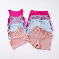 Summer Baby Girl New Casual Fashion Set Halter Top Cool Shorts 2pcs Suitable for Party Party Wear Thin Soft