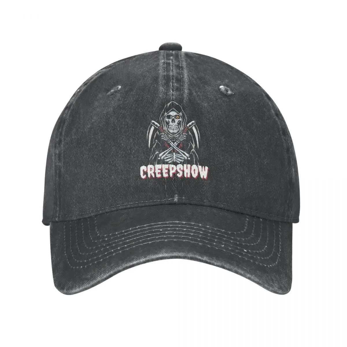 Creepshow Tour 2023 Halloween Baseball Cap Merchandise Vintage Distressed Denim Vintage Cap Unisex Outdoor All Seasons Travel