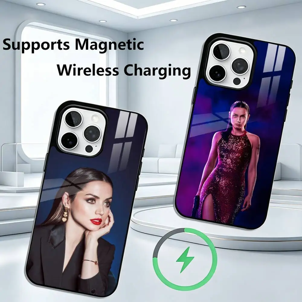 Famous Actress A-Ana de A-Armas Phone Case For iPhone18,17,16,15,14,13,12,11 Plus,Pro Supports Magnetic Wireless Charging