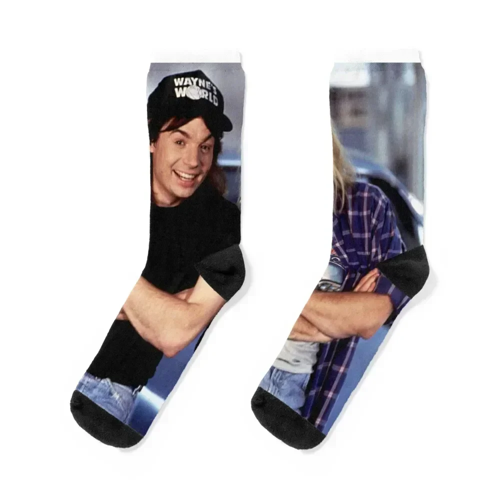 

Wayne and Garth Socks sport cute hip hop luxe Women Socks Men's short japanese fashion Non-slip luxe Socks Men Women's