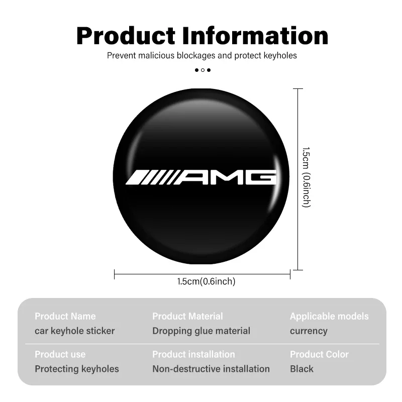 Наклейка на замочную скважину автомобиля, наклейка на ключ, авто логотип, аксессуары для Mercedes Benz AMG W176 W177 W204 W205 W212 W213 W206 X156 X253