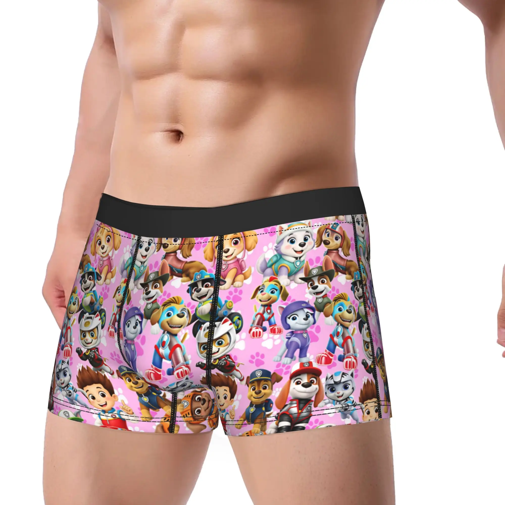 Paw Dogs Full Team Cartoon Character Underwear Man Boxer Brief Classic Boxer Shorts High Quality Custom Large Size Underpants