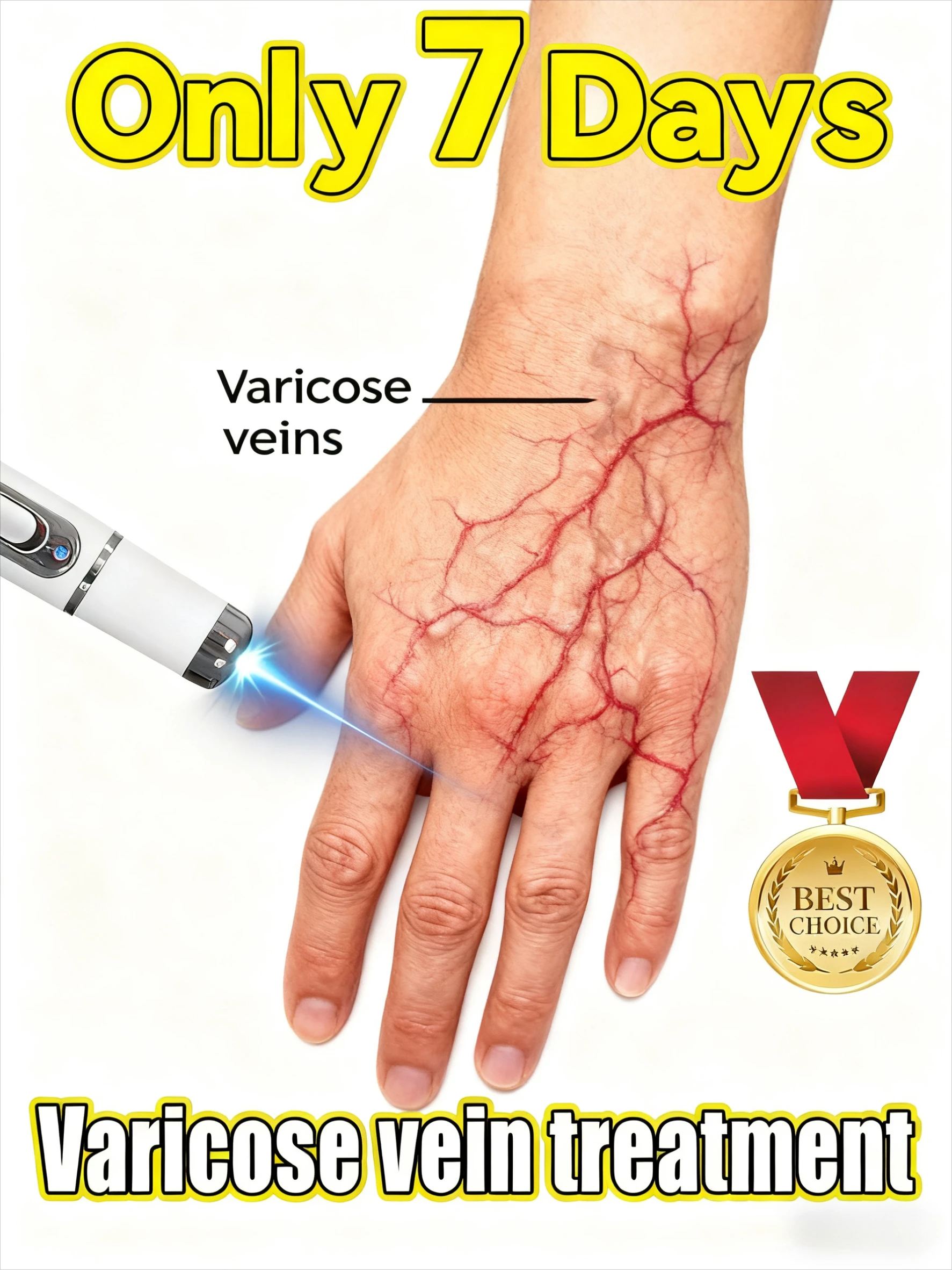 

2025 Hot sale Vein blue light tool, more discounts on sets Leg care tools say goodbye to varicose veins