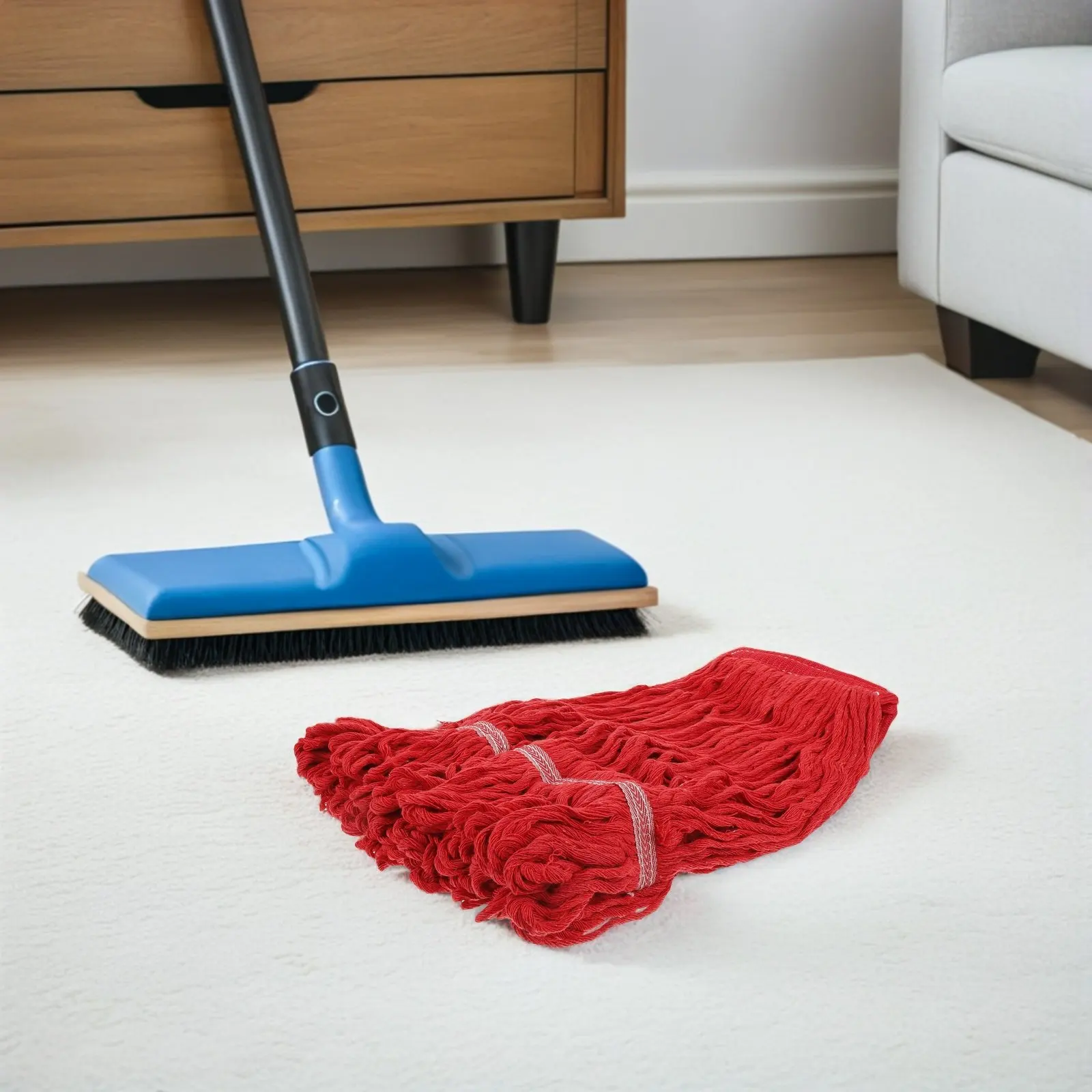 Heavy Duty String Mop Refill 2Pcs, Washable Replacement Heads for Commercial & Industrial Floor Cleaning