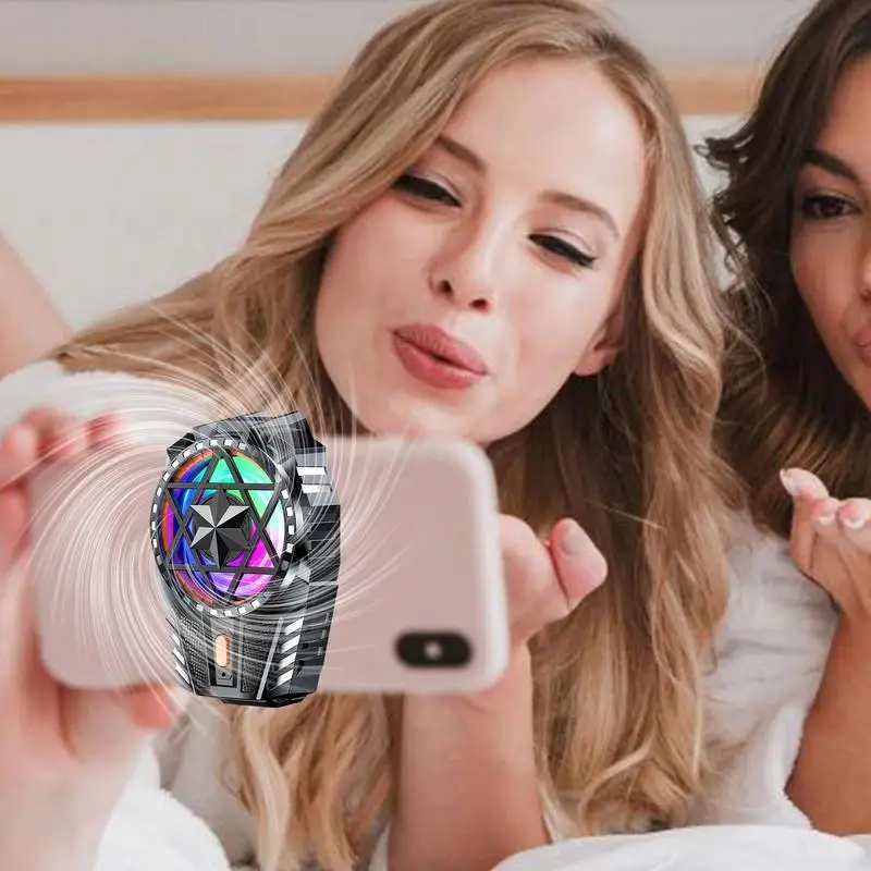 Cell Phone Cooling Fan Rechargeable Mobile Phone Radiator Phone Cooler Fan Portable Cell Phone Fan Mobile Game Cooler For