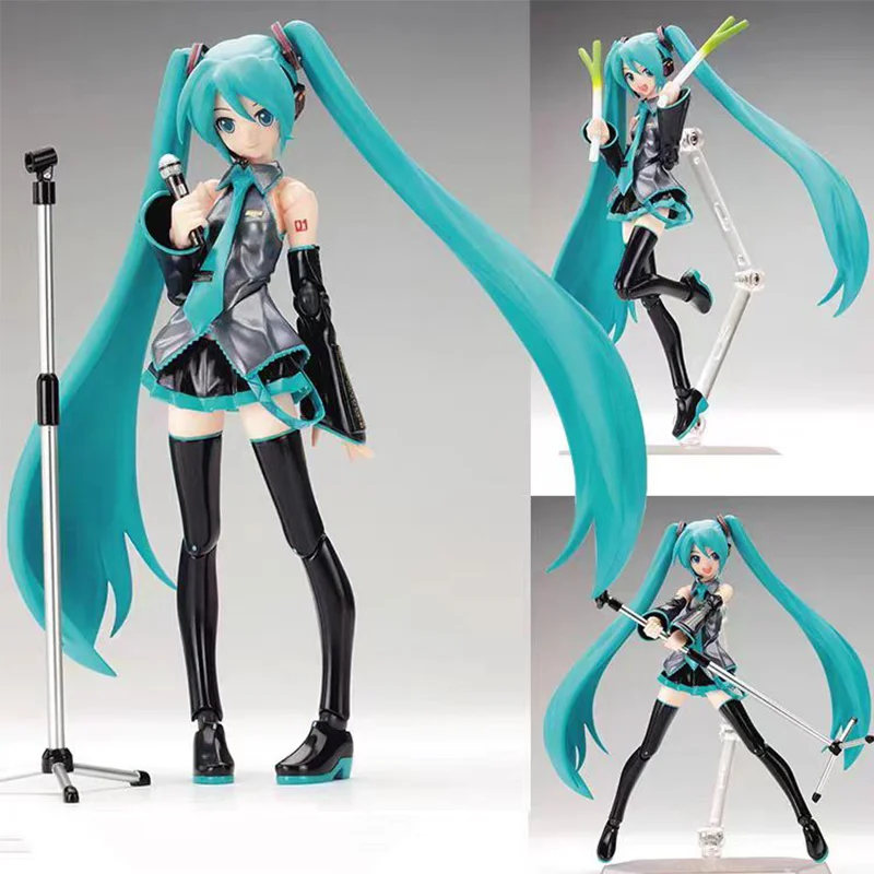 

New 14CM Hatsune Miku Anime Figures Figma 014 Action Figure PVC Collectible Model Toy Doll Gift