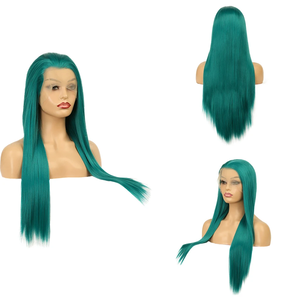 13x4-lace-front-wig-long-straight-teal-green-heat-resistant-synthetic-wig-for-women-pre-plucked-hairline-daily-party-cosplay-use
