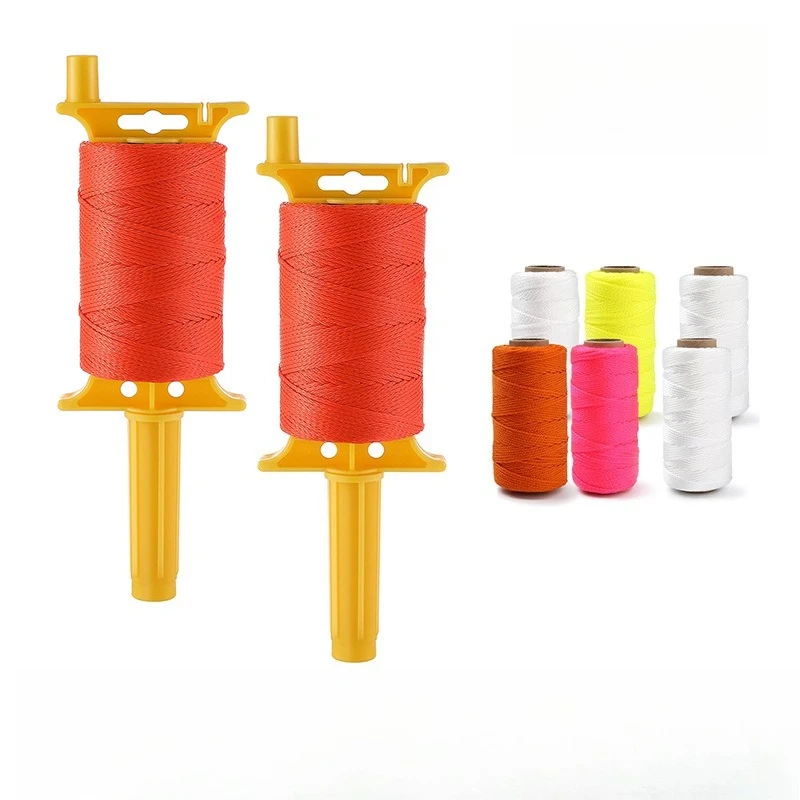 3pc Mason Line with Handle, Nylon Construction String for Building and Bricklaying Work