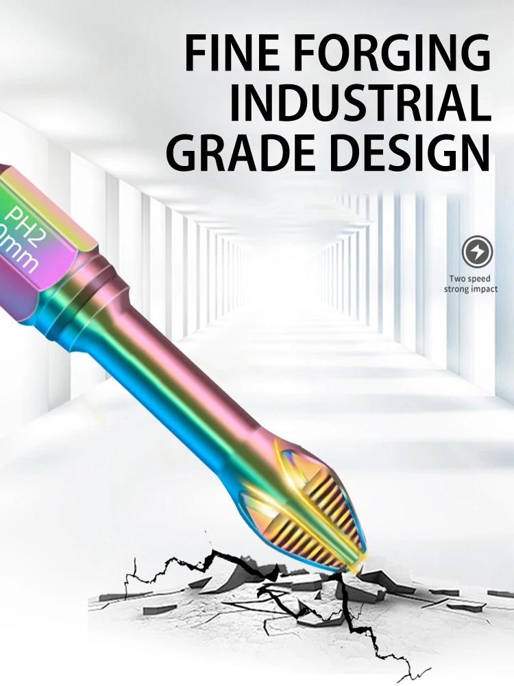Imagem -06 - Waterproof Ph2 Screwdriver Bits Forte Cruz Magnética Cabeça de Lote de Impacto Antiderrapante Alto Torque Dureza Parafuso 25 mm 50 mm 65 mm 70 mm 90 mm 150 mm f2