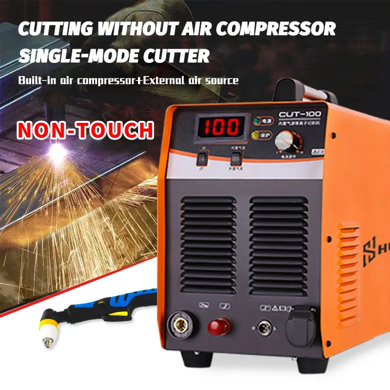 80Amp Portable Plasma Cutter 380V with Built in air Compressor CUT Small Size Plasma Cutting Machine 30mm Cutting Thickness