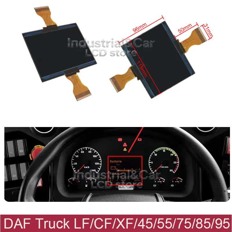 LCD For 2001-2019 DAF Truck LF/CF/XF 45/55/75/85/95/105 5010595267 155400001000 1372055 Dashboard LCD Screen Instrument Cluster