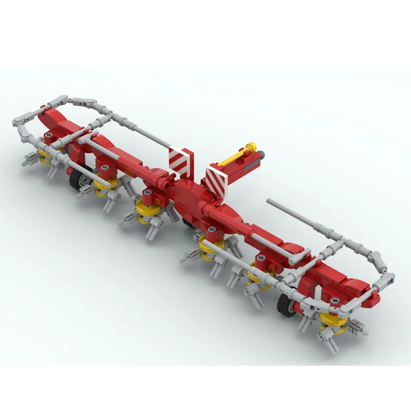 City MOC-260564 Farm Agricultural Combined Grass Mowing and Raking Model, 225Parts, Adult Birthday, New Year, Christmas Toy Gift