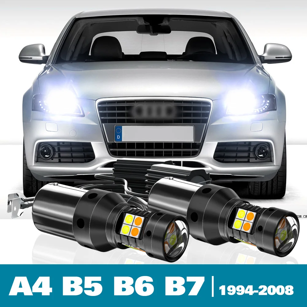 

2x LED Dual Mode Turn Signal+Daytime Running Light DRL For Audi A4 B5 B6 B7 Accessories 1994-2008 2001 2003 2004 2005 2006 2007