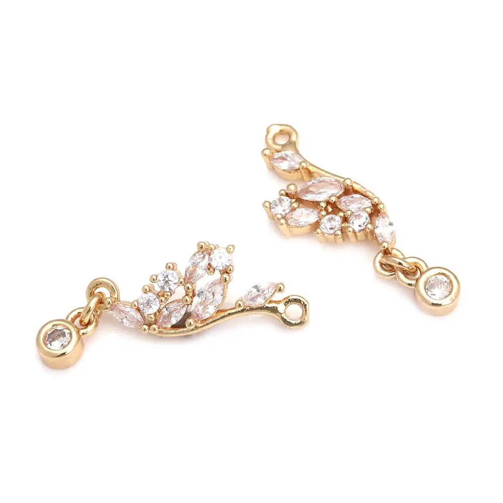 Boucles d'oreilles en or 18 carats pour documents, breloques en forme de libellule, bijoux de bricolage, accessoires de haute qualité, laiton, cuir chevelu d'arbre