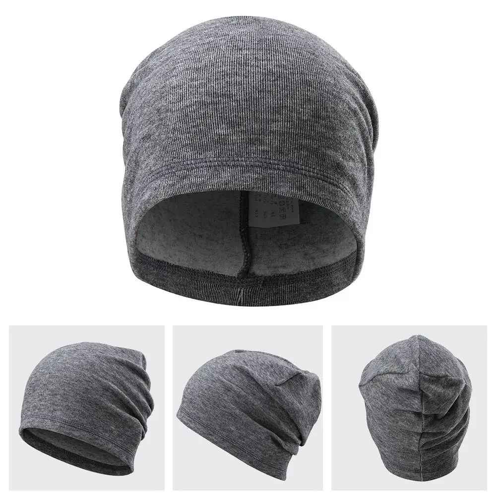 Gorros térmicos gorras para hombre y mujer, gorros deportivos sombreros para correr, Snowboard, elásticos, suaves, negros, para ciclismo, esquí, Hip