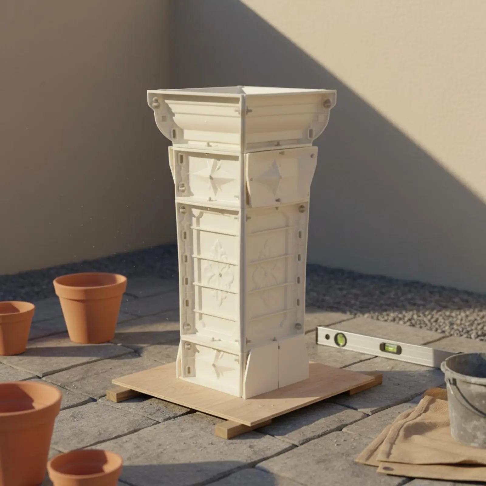 

Roman Column Form High-Strength Material Balcony Railing Form Concrete Pillar Form Leak-Resistant Construction Formwork
