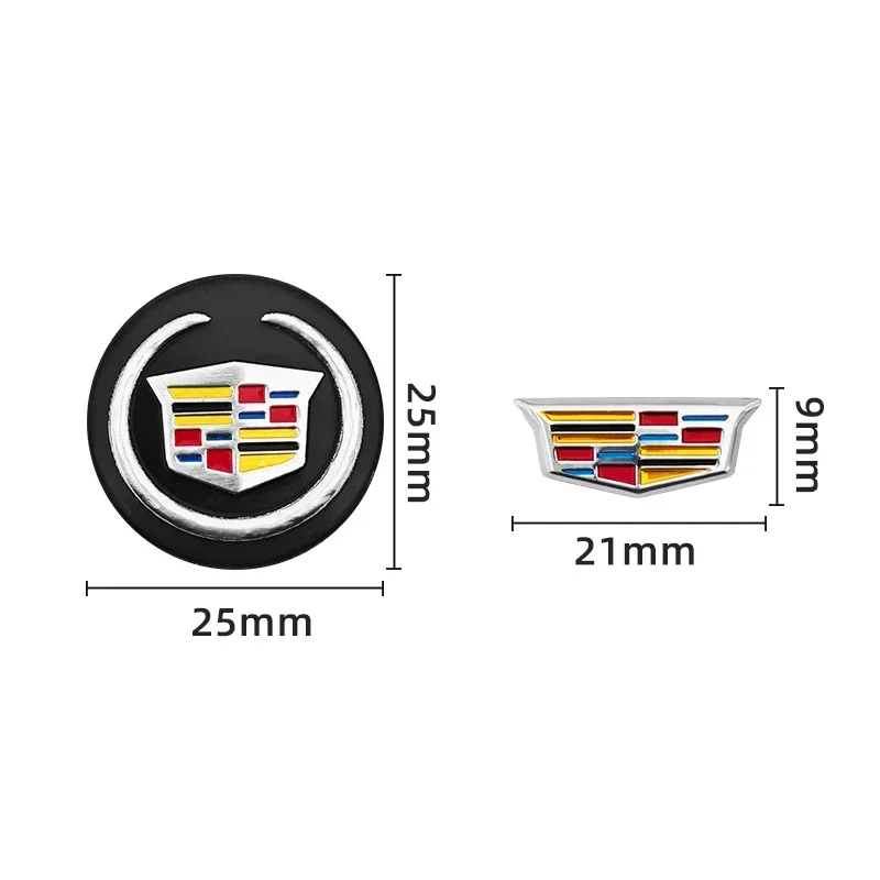 21mm/25mm Car Key Emblem Stickers Auto Door Keyhole Logo Decal For Cadillac Escalade CTS ATS SRX STS XT5 XT4 XT6 XTS CT4 CT6