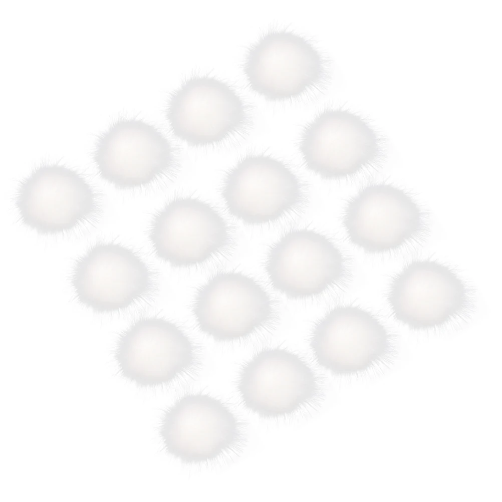 

16pcs Faux Poms Wool Cap Balls Clothes Crafts White Hat Ball Decor Hat Ball Decor Sewing Projects Gift