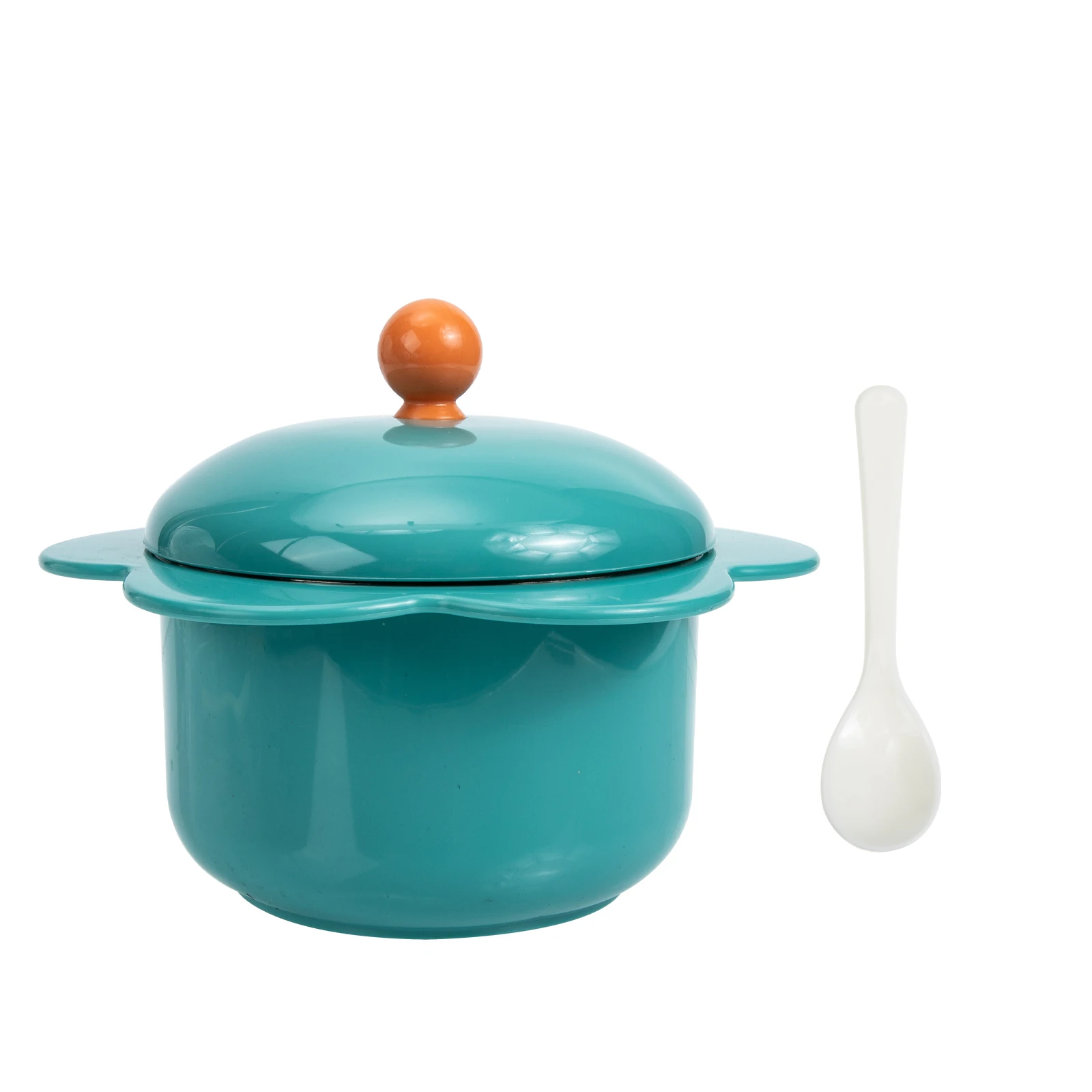 

Stainless Steel Food Bowl Lid Large Capacity Soup Rice Instant Noodle Bowls Sunflower Design Kitchen Storage