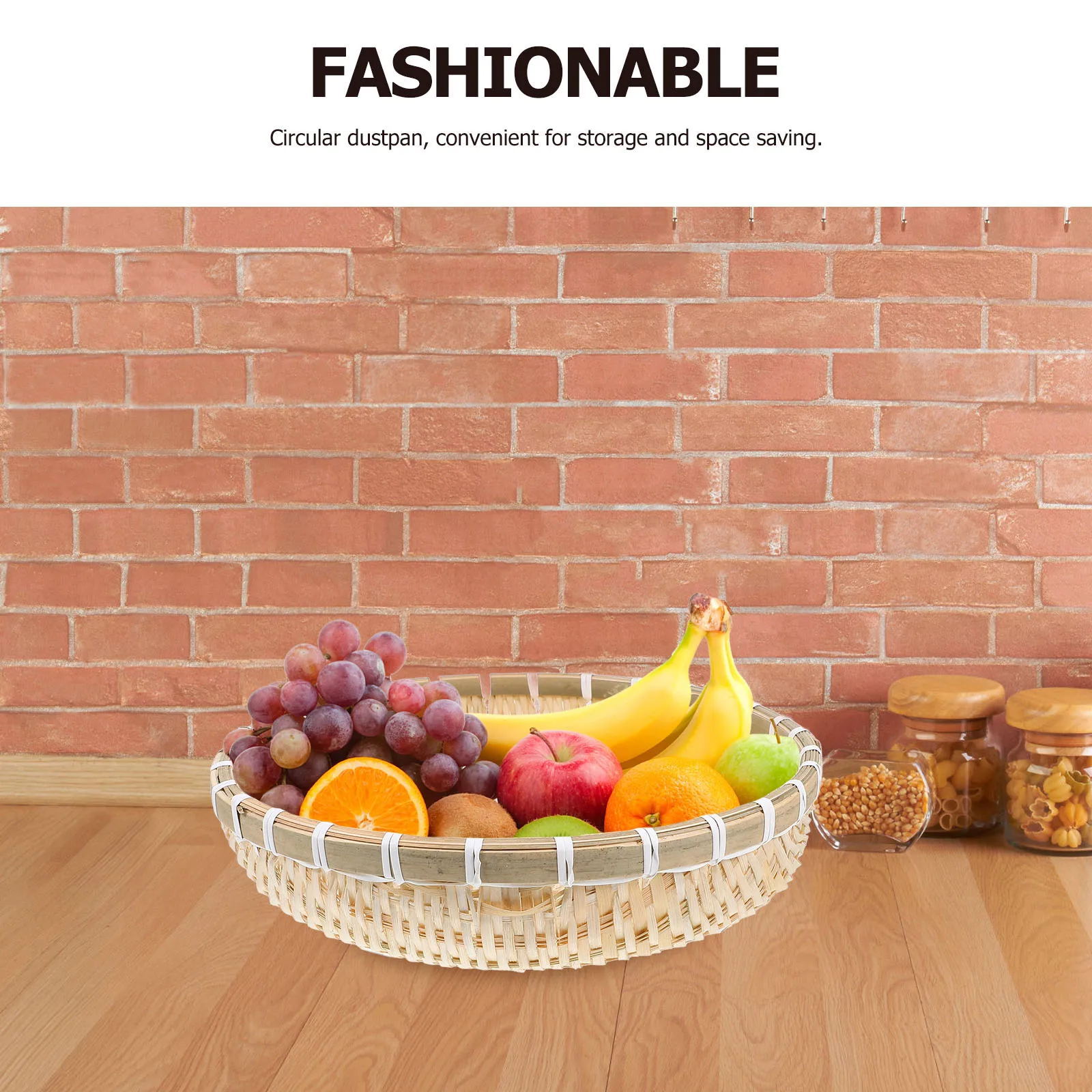 

Бамбуковая плетеная корзина для хранения ручной работы, кухонная корзина для фруктов и хлеба, прочные тканые корзины для сохранения свежести