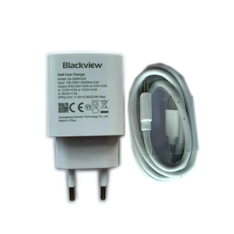 Power Adapter for Blackview SHARK 8 OSCAL TIGER 12 Tab 18 Tablet Original 33W Fast Charging EU Plug Travel Charger Type C Cable