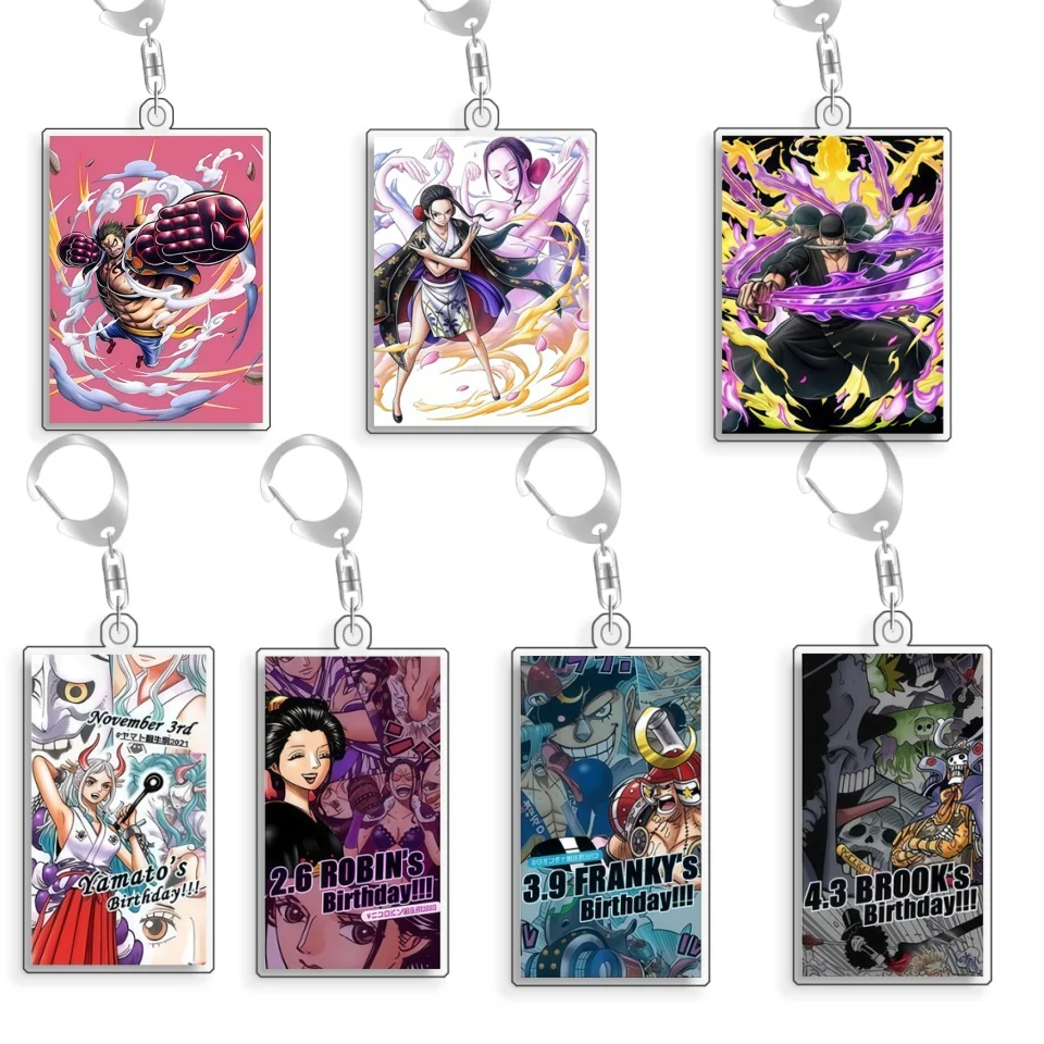 Keychain OP OPTCG Card Nico Robin Franky Big Mom Backpack Pe