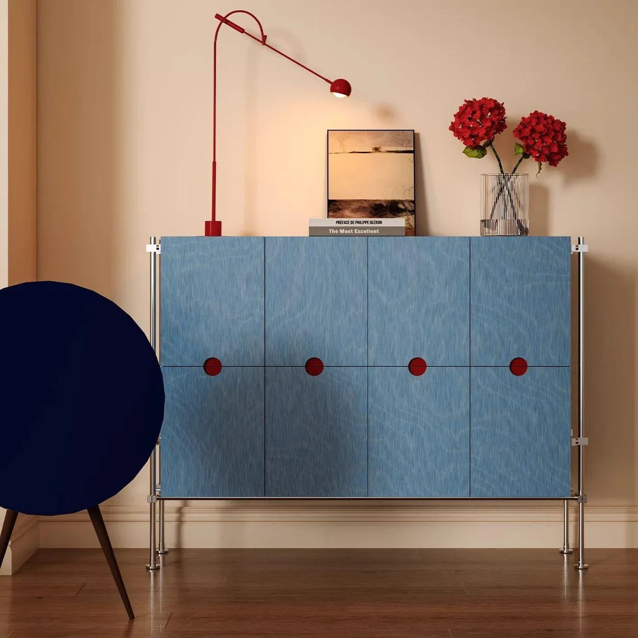 LH dining side chest cabinet, entrance cabinet, optical axis locker, good-looking home storage