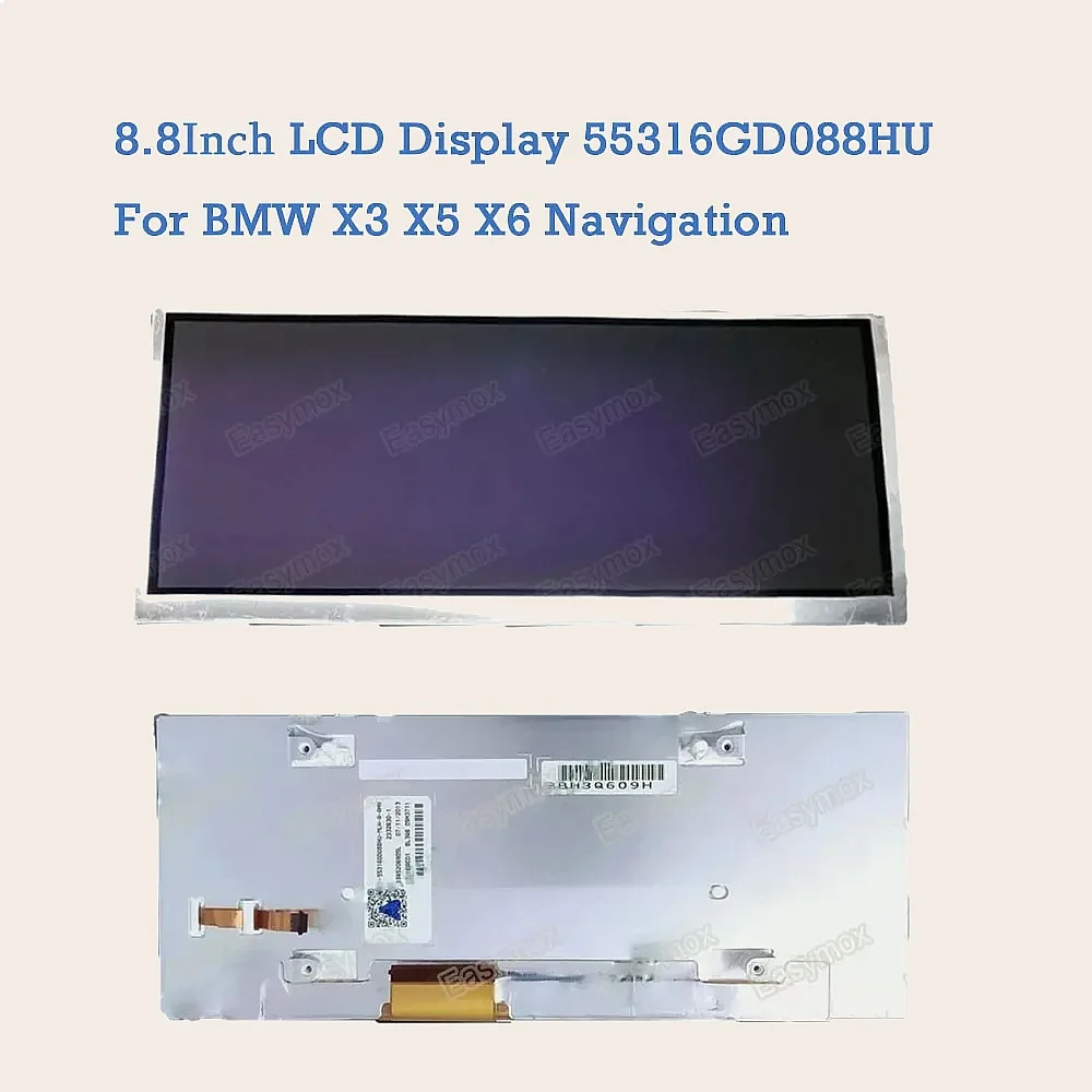 8.8 Inch 1280x480 HD LCD Display 55316GD088HU for BMW X3 X5 X6 CID CIC OPTREX GPS Navigation Screen Replacement
