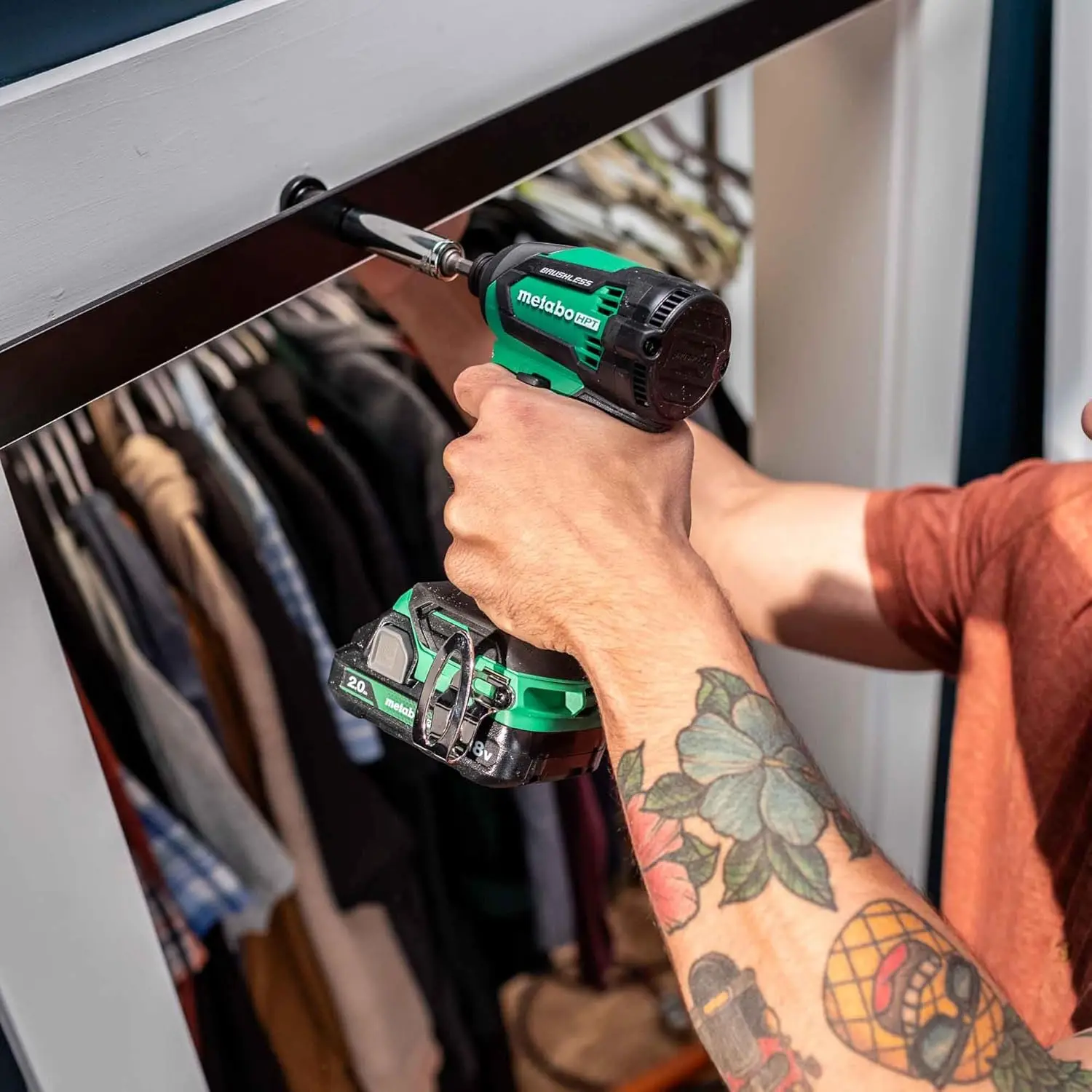 18V Cordless Brad Nailer and Impact Driver Combo Kit, 2-Tool Set