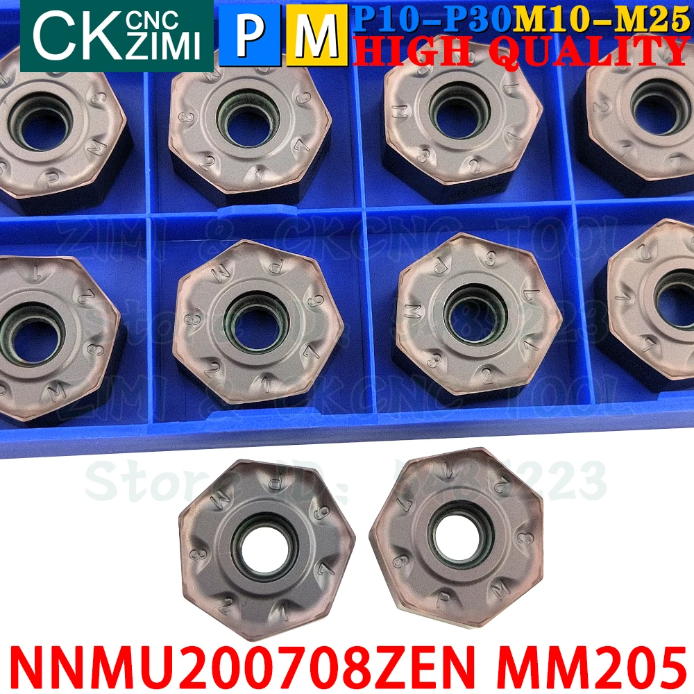 NNMU200708ZEN MM205 NNMU 200708 ZEN MM205 Carbide Inserts Fast Feed Milling Inserts CNC Heavy Cutting Indexable Milling Tools