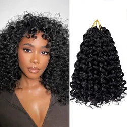 Synthetic Short GoGo Curl Crochet Hair for Women Beach Curl Crochet Braids Hair Ocean Wave Twists Braiding Hair Extensions