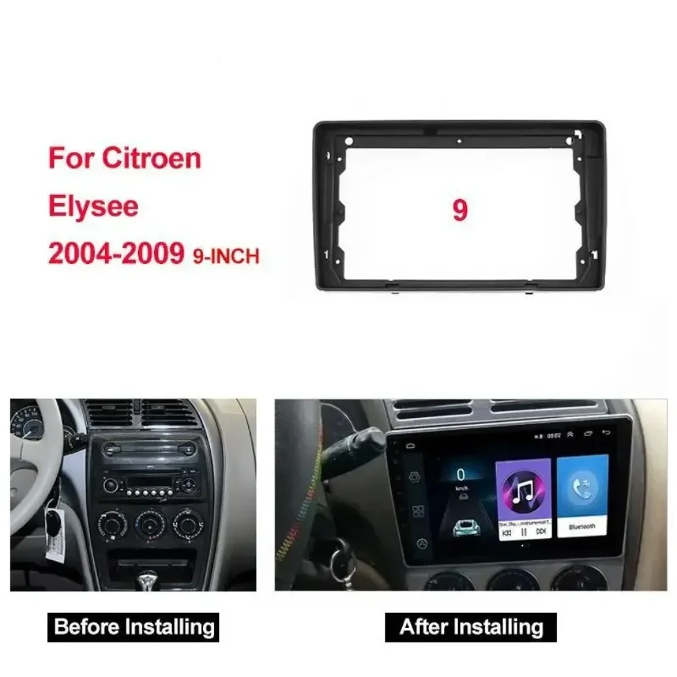 

Для Citroen Elysee 2004-2009 9-дюймовый автомобильный каркас, лицевой адаптер, Android, Android, радиоприемник, комплект панели