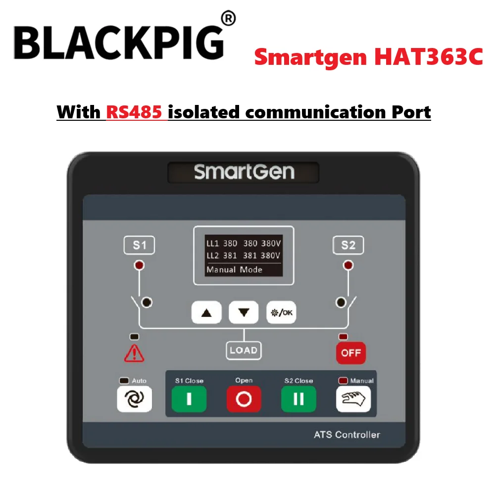 

HAT363C Контроллер SmartGen ATS Генератор Двойной Модуль управления автоматическим переключателем питания с изолированным портом связи RS485