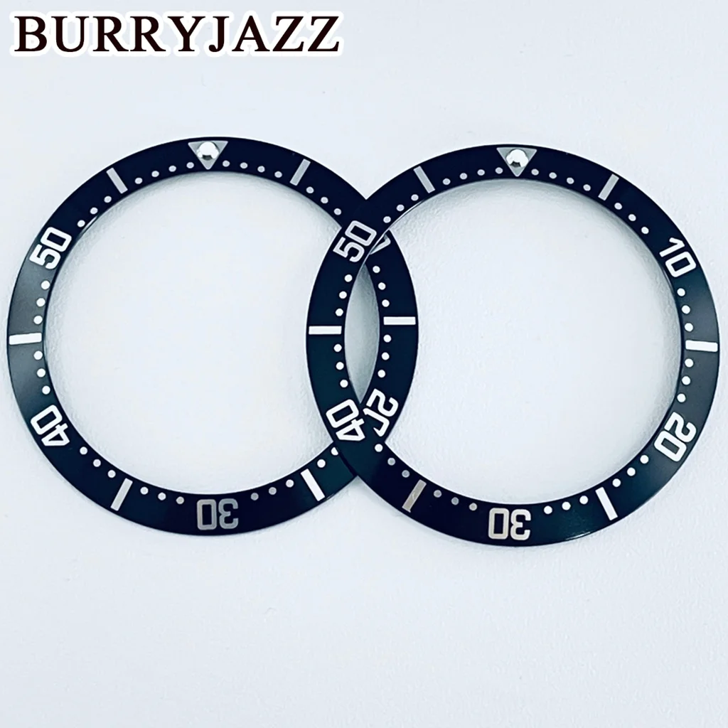 38mmx30.6mm Black Diving Aluminum Ring Watch Bezel Insert For Men's Watch Cases Replace Accessory