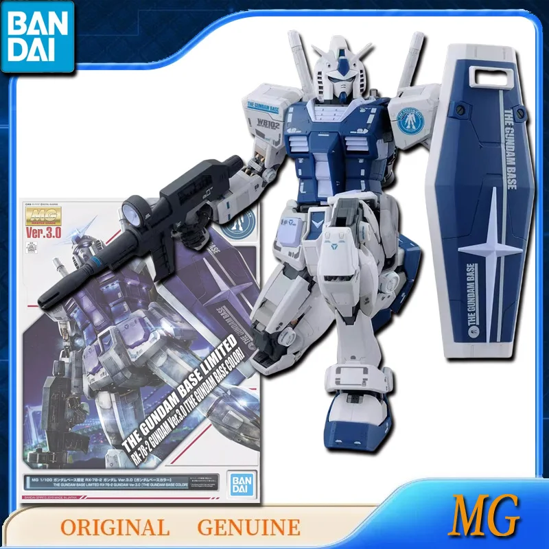 

Bandai Original Genuine MG THE GUNDAM BASE LIMITED RX-78-2 Ver.3.0 Anime Action Figures Toys Kids Gift Assembly Model Ornaments