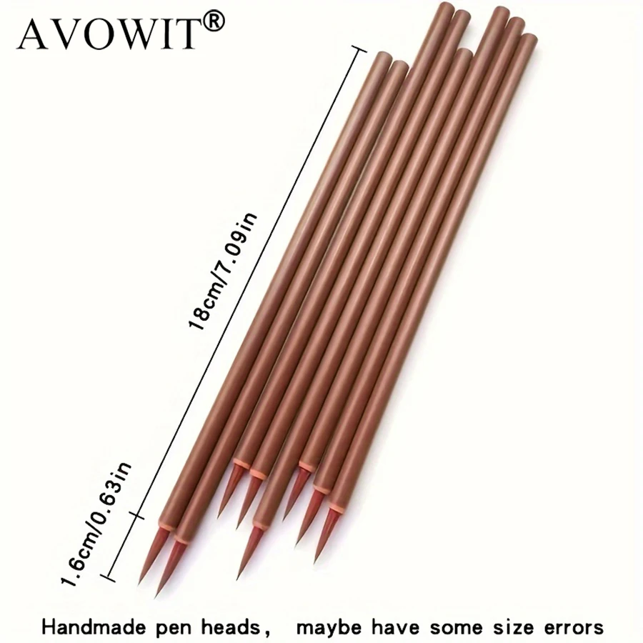 Bolígrafo de dibujo de detalles hecho a mano, pincel para cepillar, pincel de acuarela, bolígrafo de gancho ultrafino, pincel de acuarela, 5/10 Uds.
