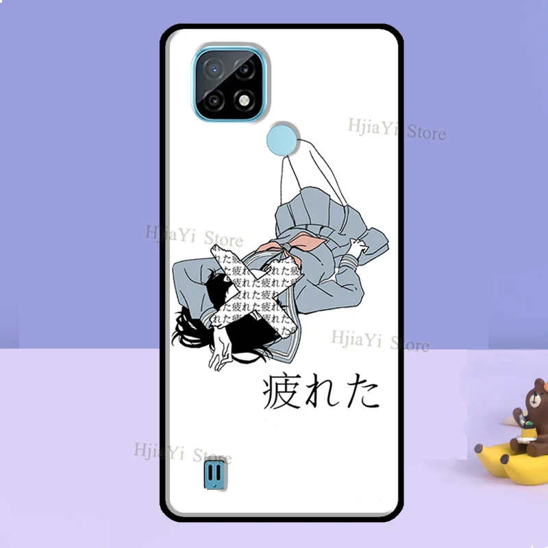 Sad Japanese Anime For Realme GT Neo 5 10 11 Pro Plus C55 C35 C33 C31 C30 C21Y OnePlus 11 Nord CE 2 Lite Case