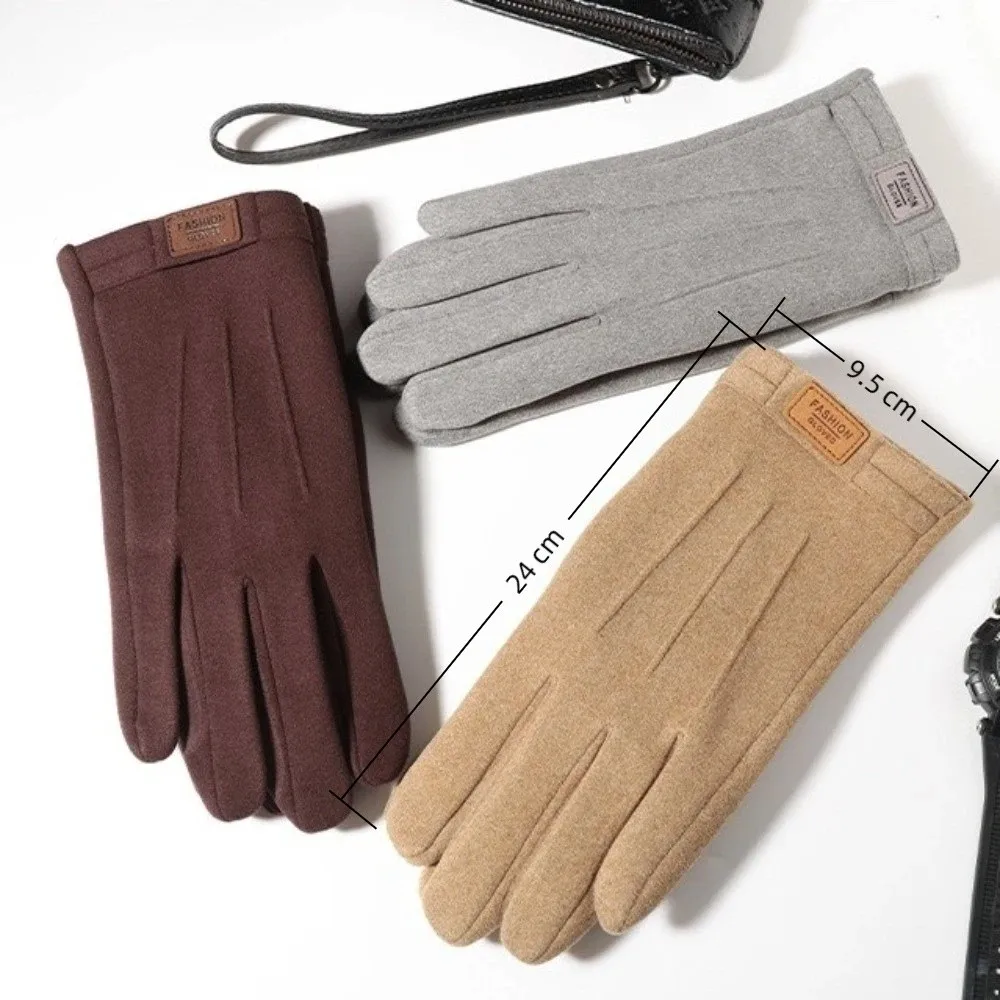 جديد زائد الصوف الدفء قفازات بلون شاشة تعمل باللمس الشتاء القفازات يندبروف قفازات مقاومة للبرودة رجل
