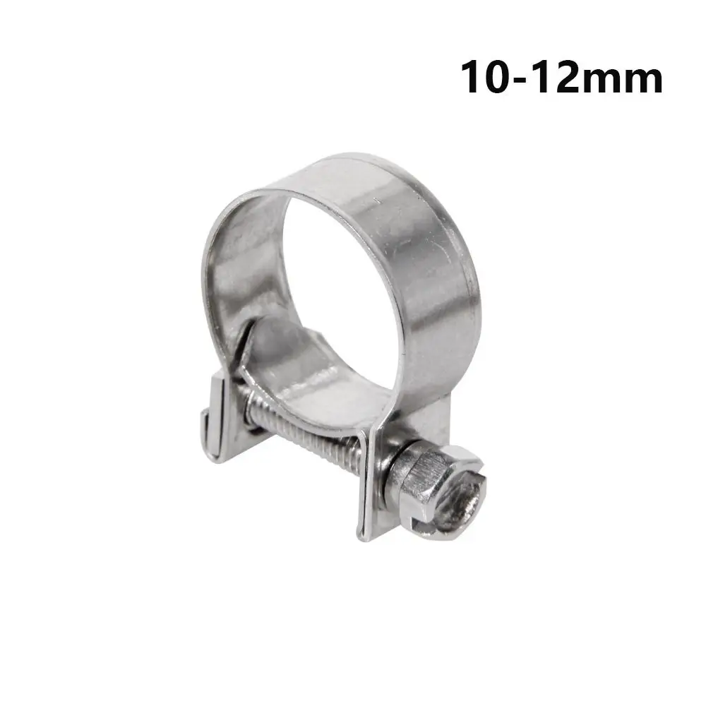 5Pcs/set Stainless Steel Hose Clamp Adjustable Repair Tool Air Pipe Clips Pipe Ducting Hose Clamp Strap Electrical Fittings
