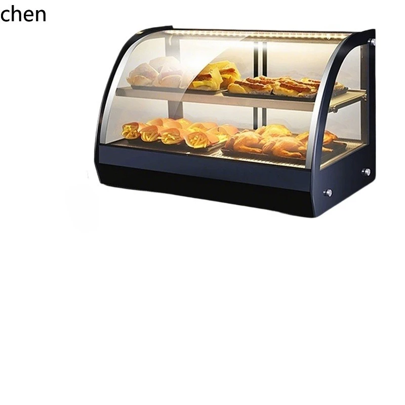 خزانة عرض عازلة للحرارة HTT لسطح المكتب صغيرة، برجر الدجاج المقلي، تورتة البيض، حاضنة تسخين الطعام، العزل الحراري