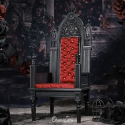 Resin Chair BJD Furniture 1/6 Doll Use Gothic Style Exquisite European Pattern Charm Elegant Atmosphere Dolls Armchair