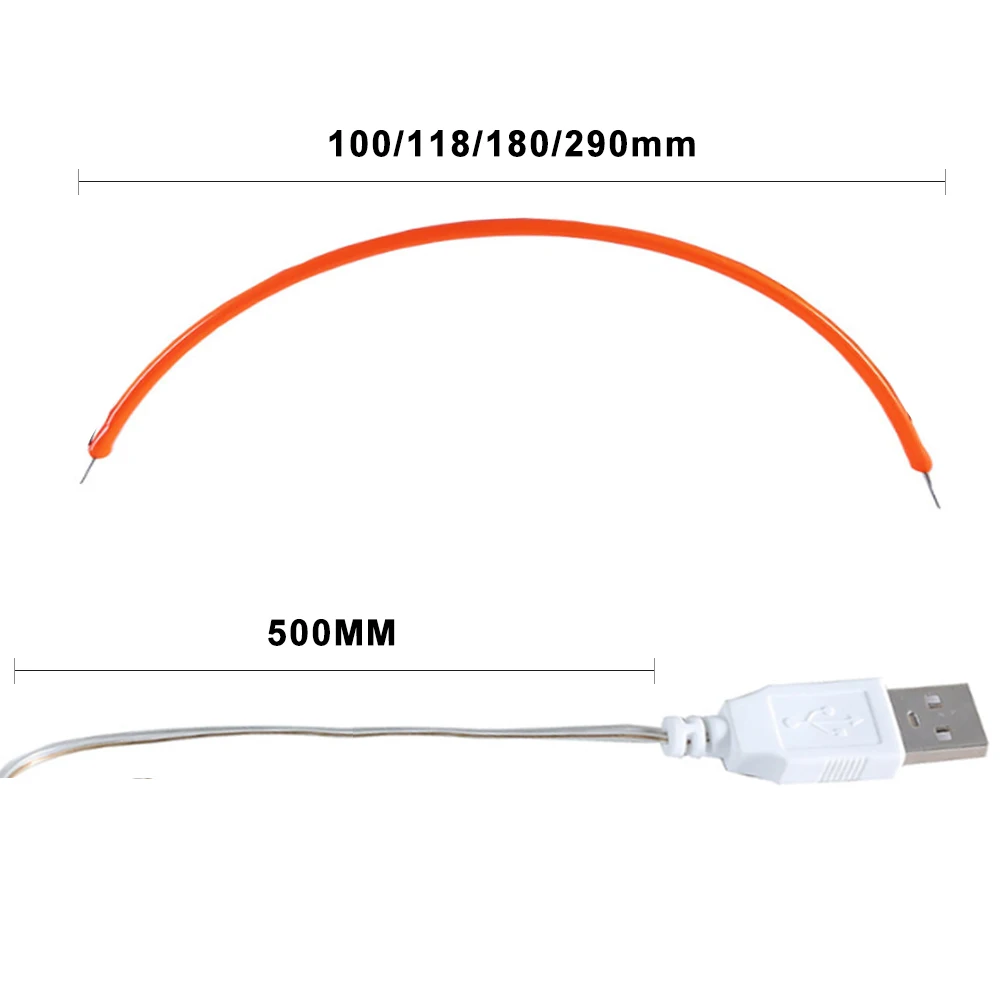 ضوء خطي USB، خيوط ناعمة، خيوط باعثة للضوء فائق الدقة 5 فولت، يمكن ثنيها حسب الرغبة، ضوء ديكور DIY، ضوء محيط #1