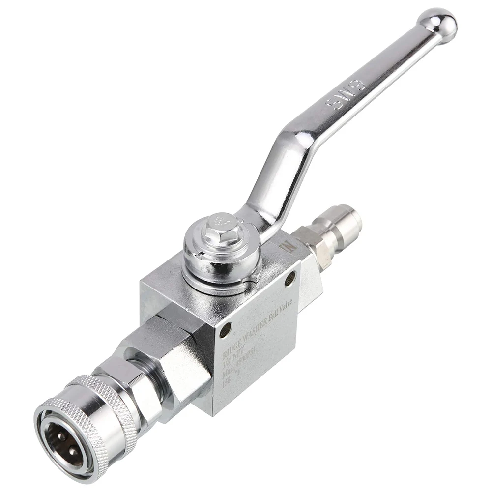 High Pressure Ball Valve Pressure Washer Shut Off Valve For Power Washer Hose 1/4inch 3/8'' Quick Disconnect 4500PSI