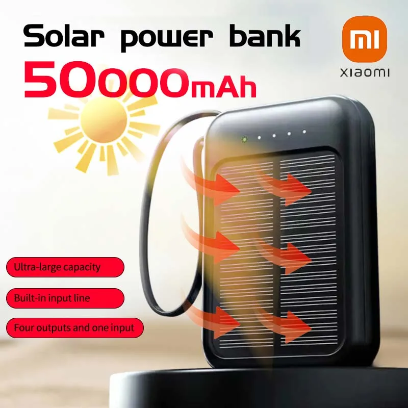 Xiaomi 100000mAh عالية السعة بنك الطاقة الشمسية شحن المحمولة شحن بطارية خارجية آيفون سامسونج بطارية احتياطية
