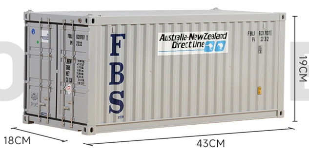 1/14 Scale 20 Foot Container Display Box with LED Light Fits for TAMIYA Hercules Truck Trailer